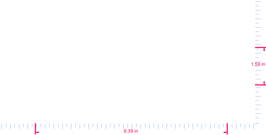 Text Bacon Grease  Vinyl custom lettering decall/1.59 x 8.39 in/  White/