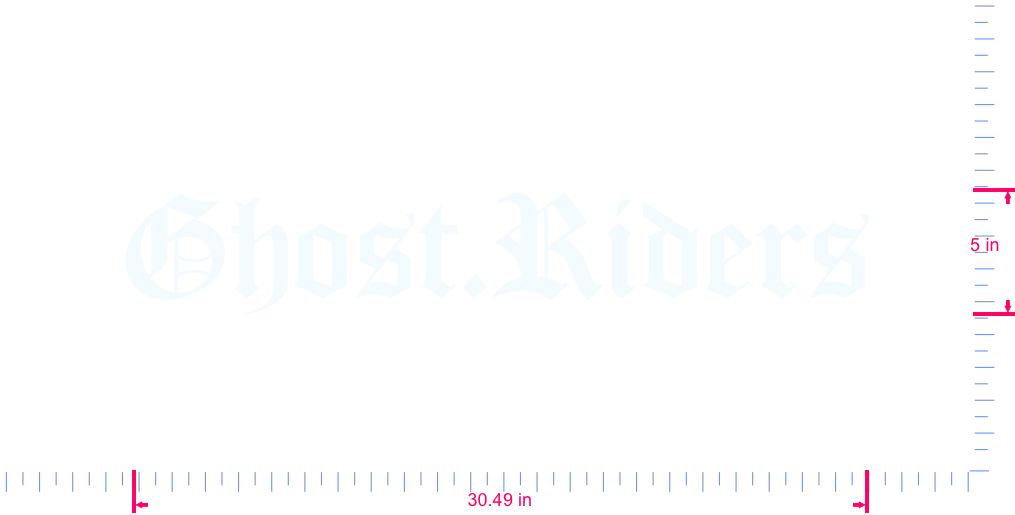 Text Ghost.Riders Vinyl custom lettering decall/5 x 30.49 in/ White /