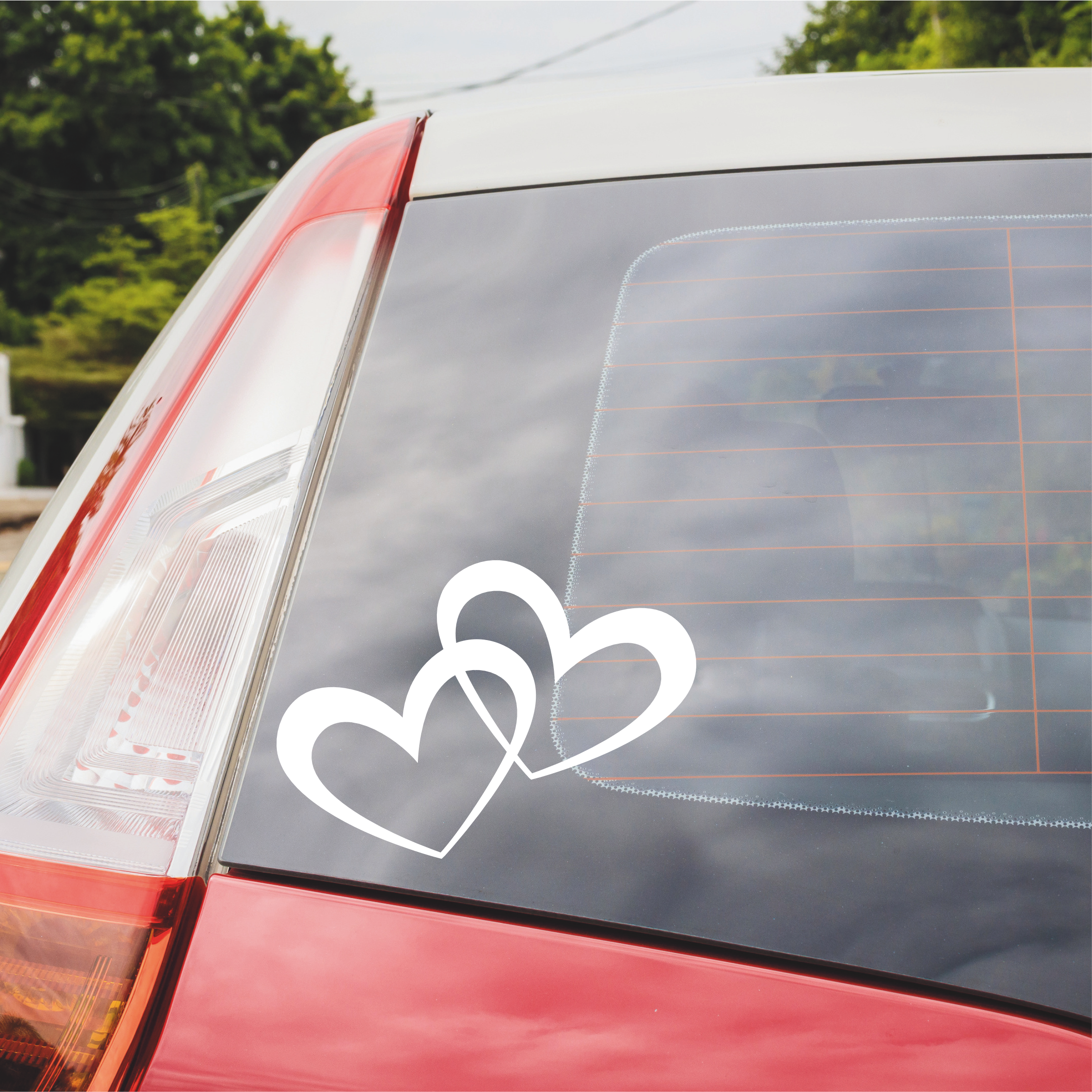 Two Hearts decal