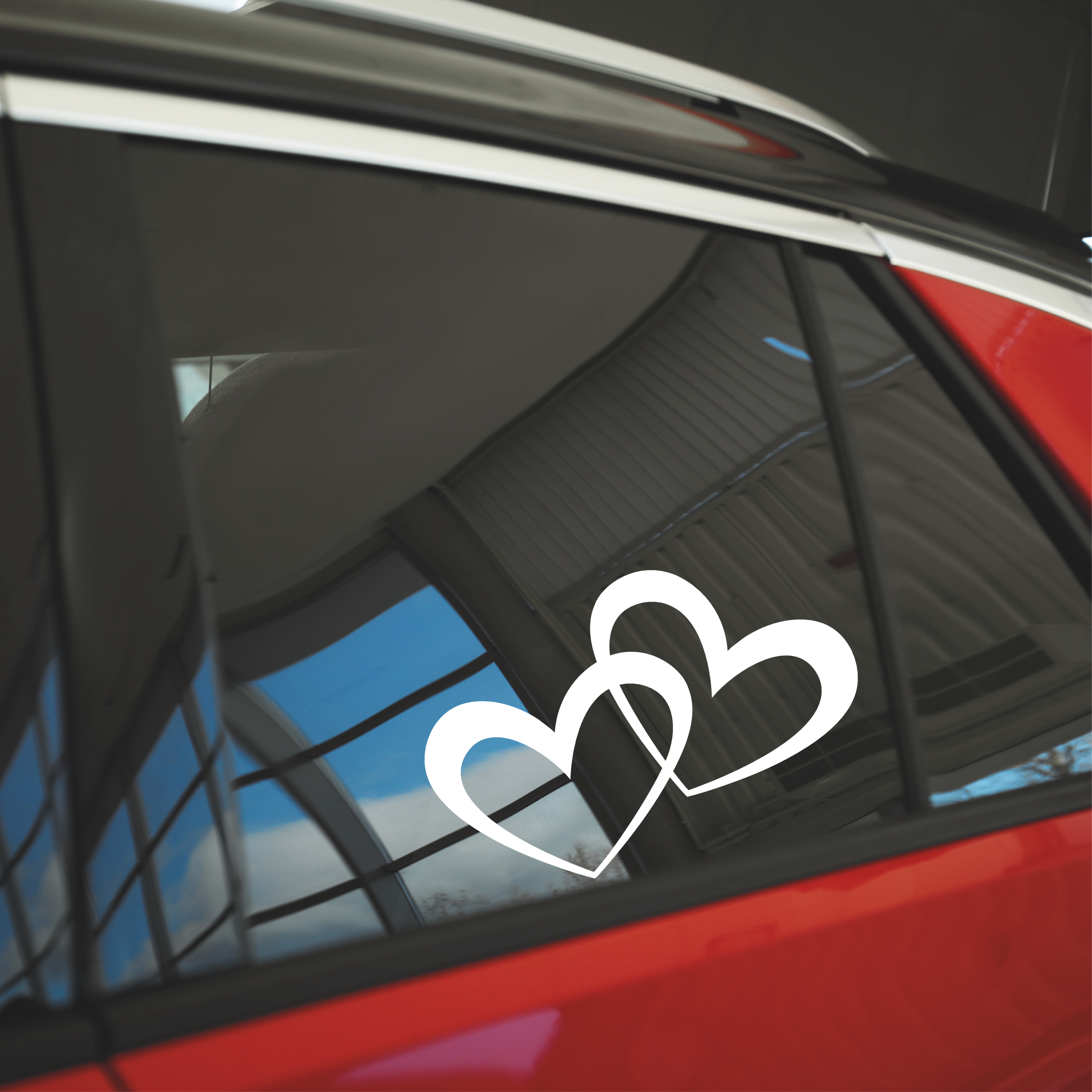 Two Hearts decal