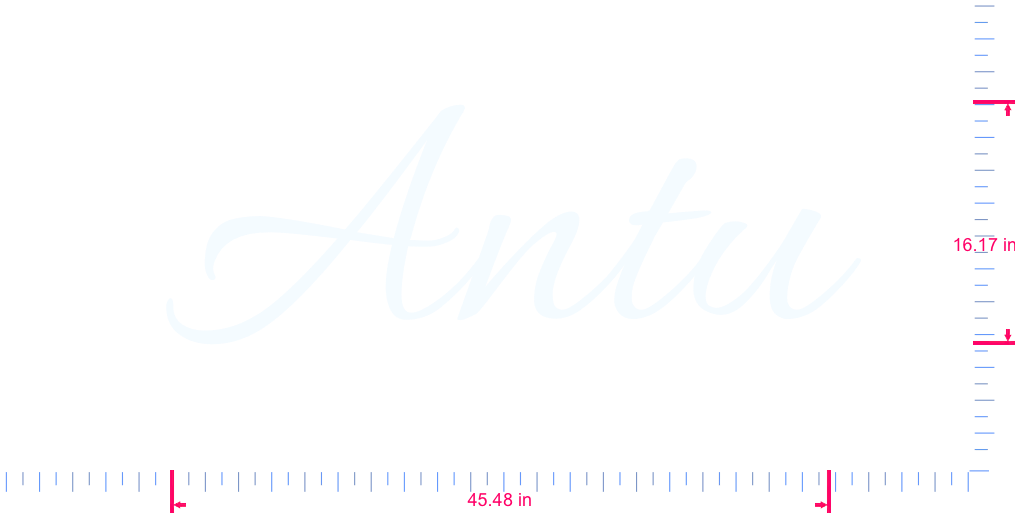 Text Antu Vinyl custom lettering decall/16.17 x 45.48 in/ White /