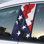 American Flag Patriotic Background Muscle Car Door B-Pillar Sticker - Professional Print