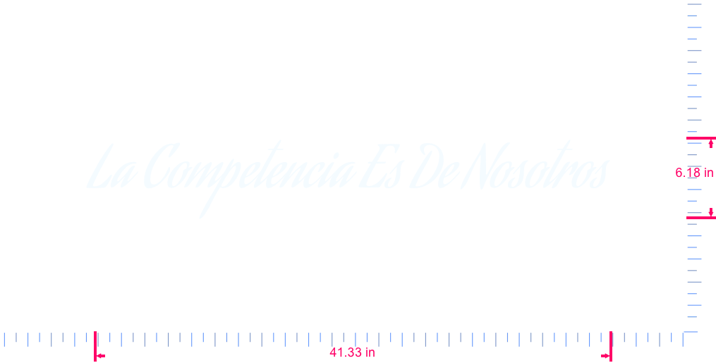 Text La Competencia Es De Nosotros  Vinyl custom lettering decall/6.18 x 41.33 in/ White /