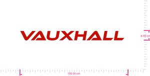 Text Vauxhall  Vinyl custom lettering decall/8.55 x 100.06 cm/ Red /
