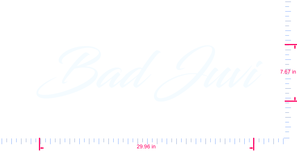 Text Bad Juvi Vinyl custom lettering decall/7.67 x 29.96 in/ White /
