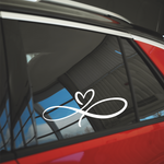 Heart infinity decal 2