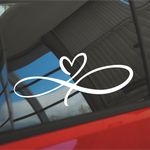 Heart infinity decal 2