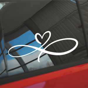 Heart infinity decal 2