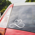 Heart infinity decal