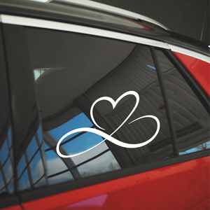 Heart infinity decal