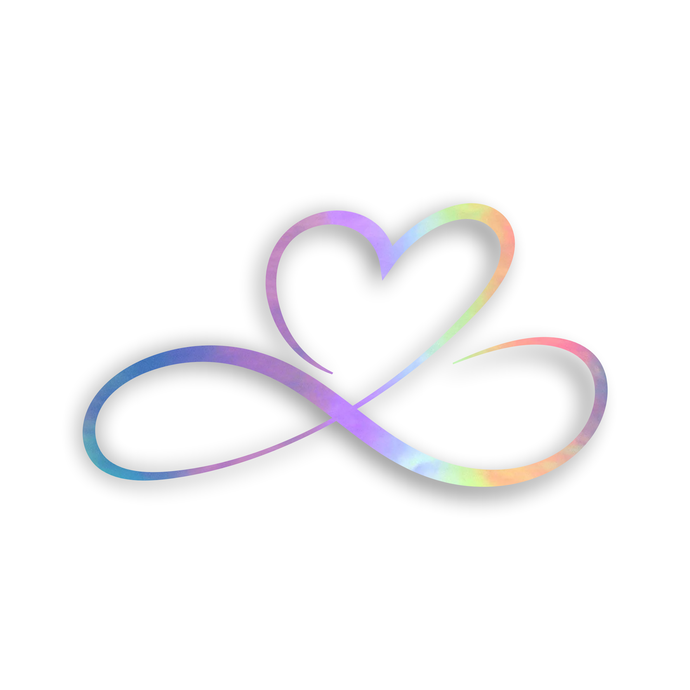 Heart infinity decal