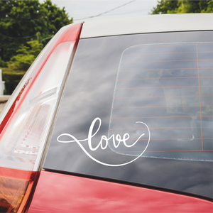 Heart love decal