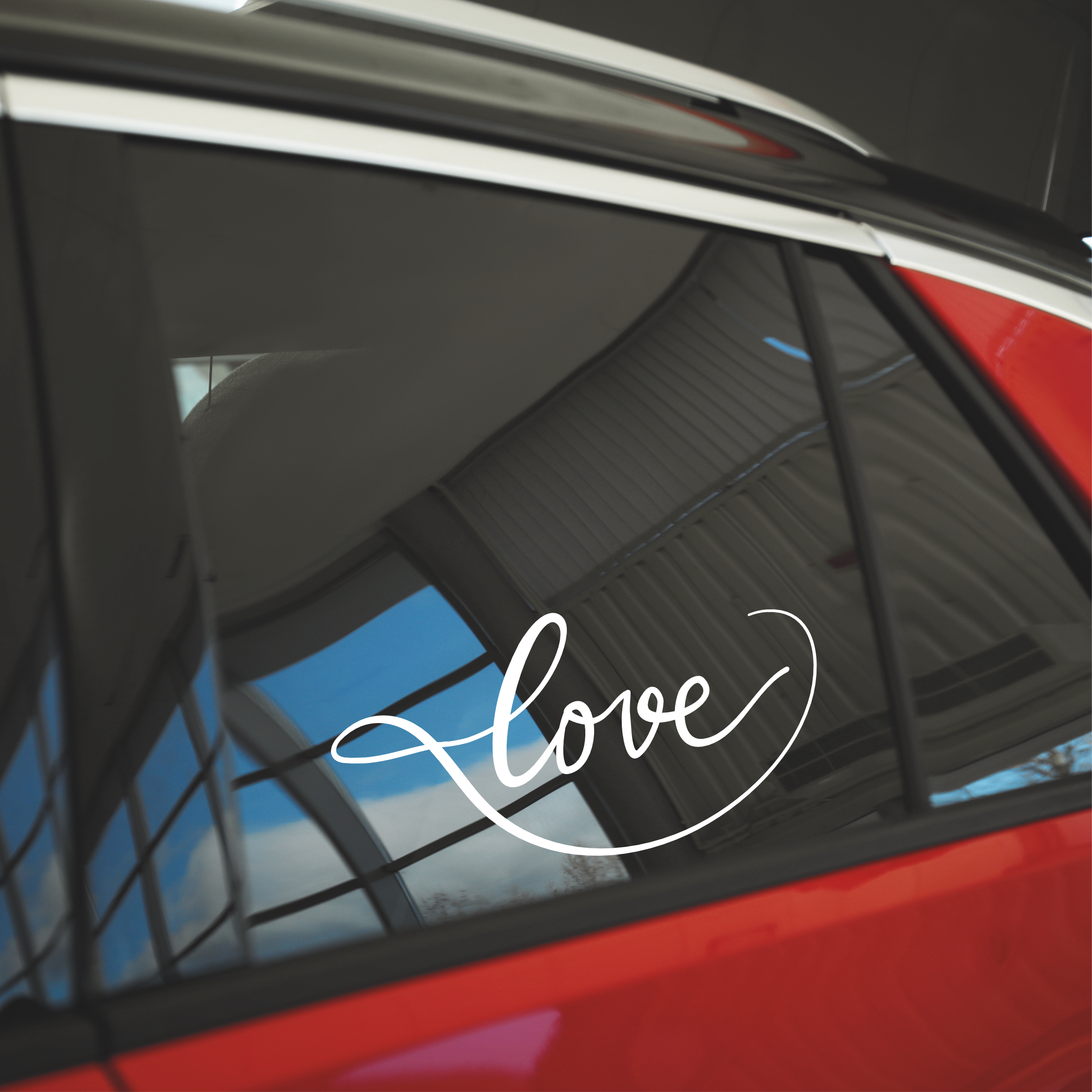 Heart love decal