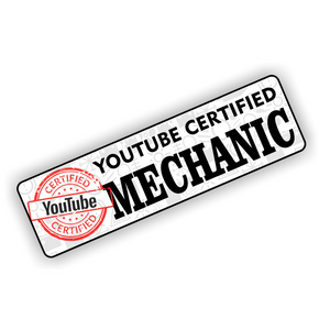 Certified Youtube Mechanic slap printed sticker