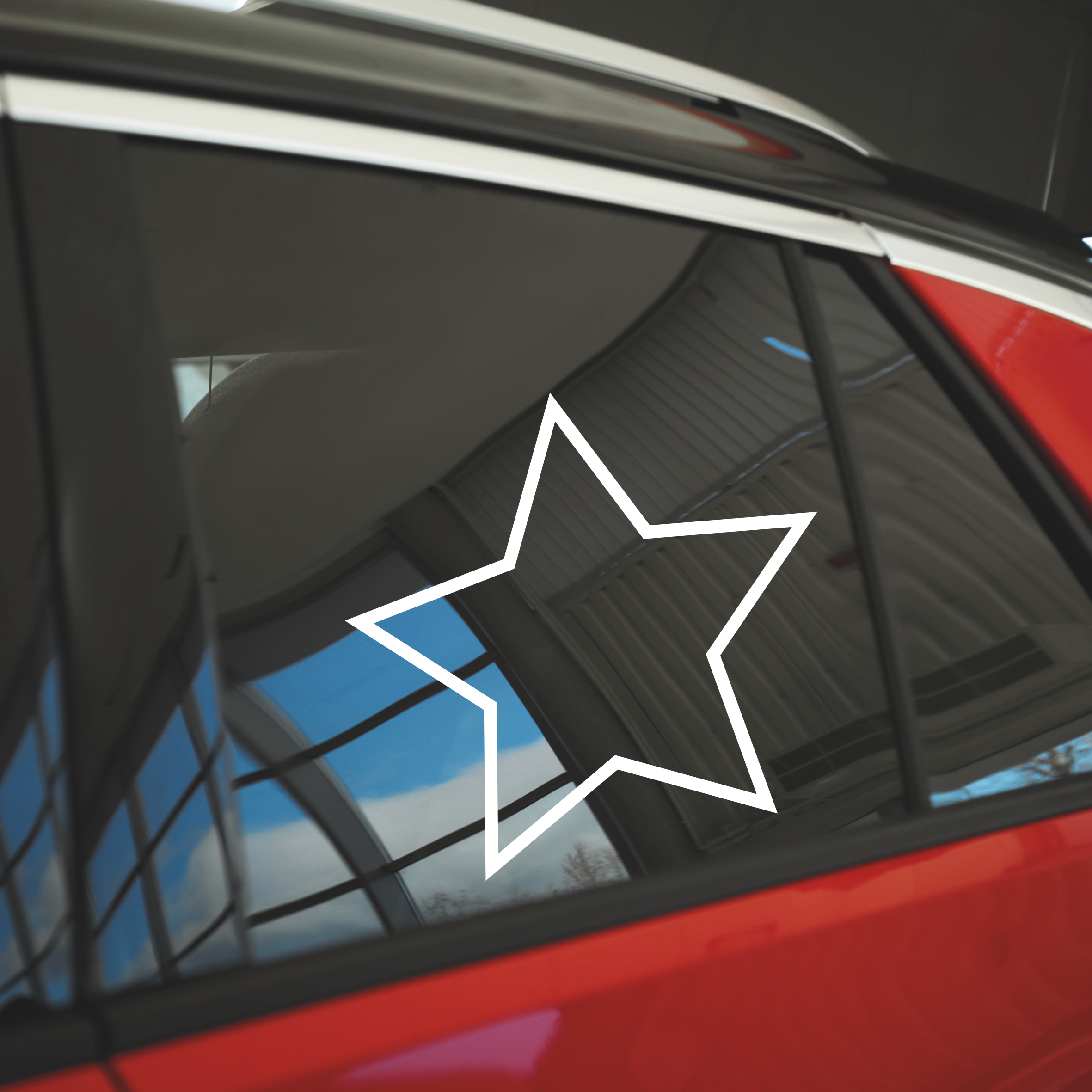 Star outline decal