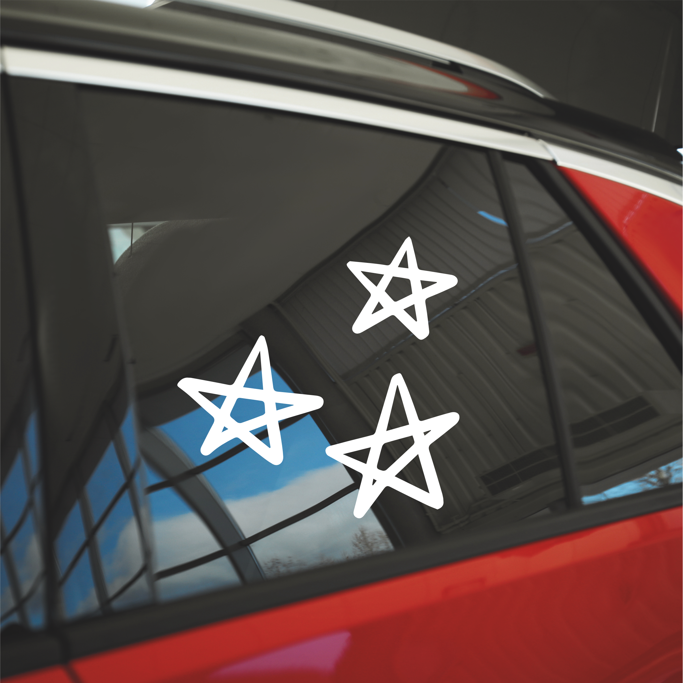 Three Star outline decal