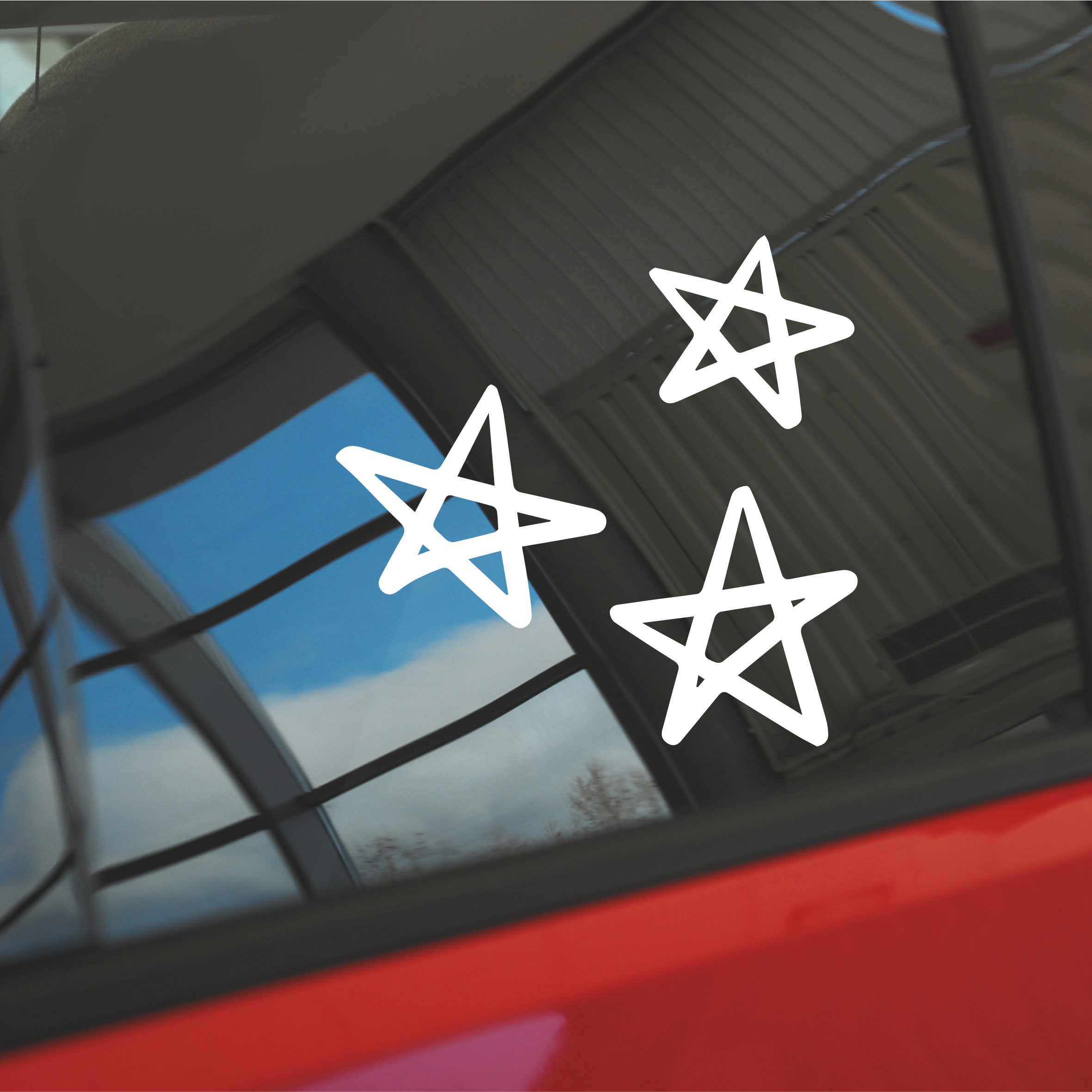 Three Star outline decal