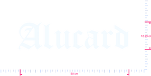 Text Alucard Vinyl custom lettering decall/12.29 x 50 cm/ White /