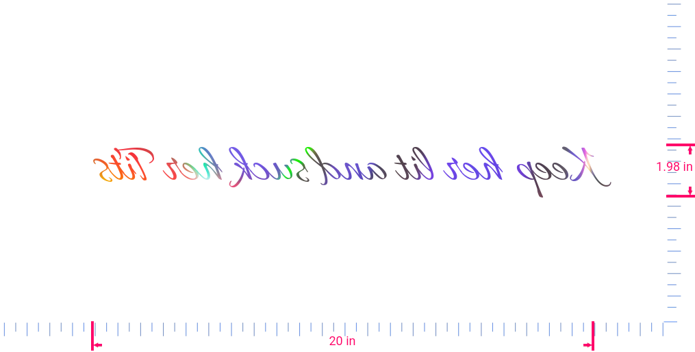 Text Keep her lit and suck her Tits  Vinyl custom lettering decall/1.98 x 20 in/ OilSlick Chrome /